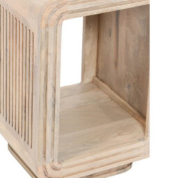 Wyld Haus Arizona Carved Natural Mango Wood Open Bedside Table - thumbnail 5
