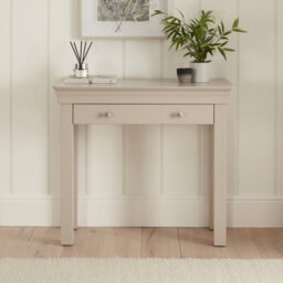 The Furniture Market Wilmslow Dove Grey Painted 1 Drawer Dressing Table Desk - thumbnail 3