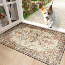 Ameha Non Slip Cashmere Rugs Living Room Bedroom Floral Pattern Door Mats (Timeless, 40X60 Cm) - thumbnail 8