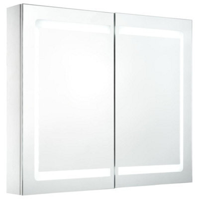 Berkfield Stylish Led Bathroom Mirror Cabinet 80X12.2X68 Cm - image 1