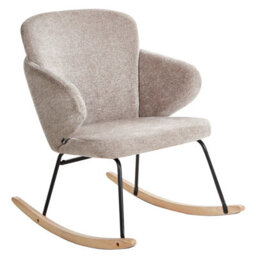 Beliani Rocking Chair Viken Fabric Taupe