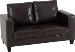 Seconique Tempo Two Seater Sofa In Brown Faux Leather Contemporary And Minimalist - thumbnail 8