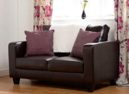 Seconique Tempo Two Seater Sofa In Brown Faux Leather Contemporary And Minimalist - thumbnail 3