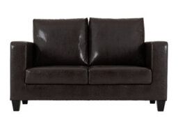 Seconique Tempo Two Seater Sofa In Brown Faux Leather Contemporary And Minimalist - thumbnail 4