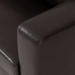 Seconique Tempo Two Seater Sofa In Brown Faux Leather Contemporary And Minimalist - thumbnail 7