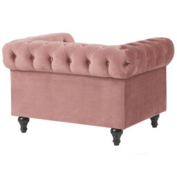 Beliani Armchair Chesterfield Velvet Pink - thumbnail 5