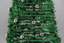 Shatchi 6Ft Prelit Pop Up Christmas Tree With Silver Baubles And Battery Operated Led Warm White Lights - thumbnail 9