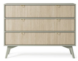 Arte Vibrant Forest Chest Of Drawers H800mm W1060mm D380mm In Green & Oak Scandi - Infuse Your Space With Freshness - thumbnail 3