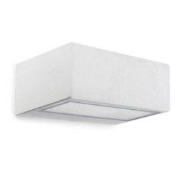 Luminosa Lighting Luminosa Nemesis Aluminium 1 Light Outdoor Wall Light White Ip44