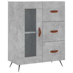 Berkfield Highboard Concrete Grey 69.5X34X180 Cm Engineered Wood - thumbnail 7