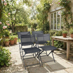 Vcm 4-Piece Garden Chair Folding Chair Sumila - thumbnail 4