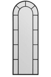 "Mirroroutlet - The Arcus - Black Framed Arched Leaner Garden Wall Mirror 67"" X 24"" (170 X 60 Cm)" - thumbnail 3