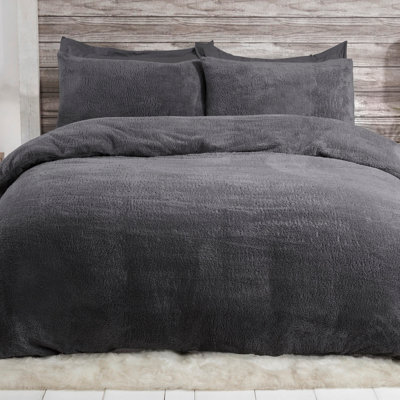 Smart Living Luxury Teddy Fleece Duvet Cover With Pillowcases - image 1