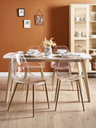 Beliani Set Of 4 Dining Chairs Takilma Transparent - thumbnail 2