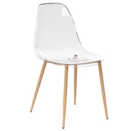 Beliani Set Of 4 Dining Chairs Takilma Transparent - thumbnail 7