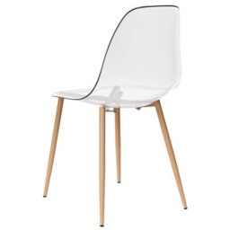 Beliani Set Of 4 Dining Chairs Takilma Transparent - thumbnail 6