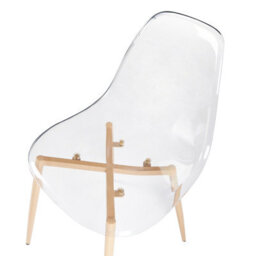 Beliani Set Of 4 Dining Chairs Takilma Transparent - thumbnail 8