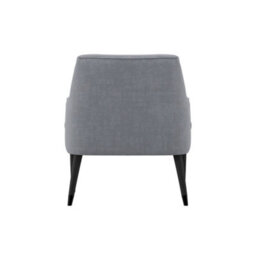 LPD Montana Soft Grey Coloured Linen Blend Accent Chair With Black Wooden Legs - thumbnail 4