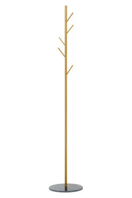 Orsina Functional Gold And Black Coat Stand, Multi Hook Coat Stand For Bedroom For Bedroom, Durable Build Coat Stand - image 1