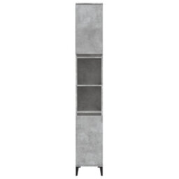 Berkfield Bathroom Cabinet Concrete Grey 30X30X190 Cm Engineered Wood - thumbnail 7