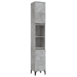 Berkfield Bathroom Cabinet Concrete Grey 30X30X190 Cm Engineered Wood - thumbnail 2