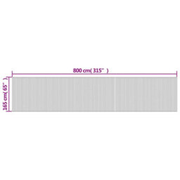 Vidaxl Room Divider Grey 165X800 Cm Bamboo - thumbnail 3
