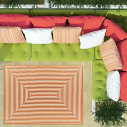 Vitaminic Braid Orange Geometric Rug By Floorita -160Cm X 230Cm - thumbnail 5