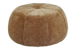 Orsina Leopard Print Pouffe, Round Velvet Footstool With Segmented Design, Luxe Occasional Seating For Living Room - thumbnail 4