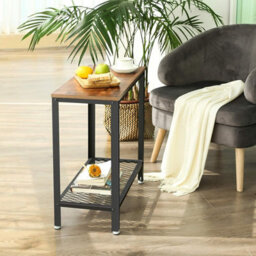 Songmics Industrial Side Table, End Table, Bedside Table With Mesh Shelf, Easy Assembly, Narrow And Space Saving In Living Room - thumbnail 2