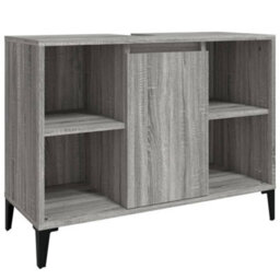 Berkfield Sink Cabinet Grey Sonoma 80X33X60 Cm Engineered Wood - thumbnail 2