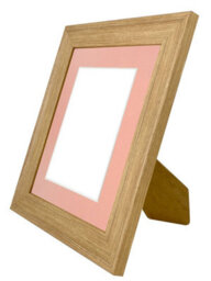 Frames By Post Scandi Oak Frame With Pink Mount For Image Size 10 X 8 Inch - thumbnail 4