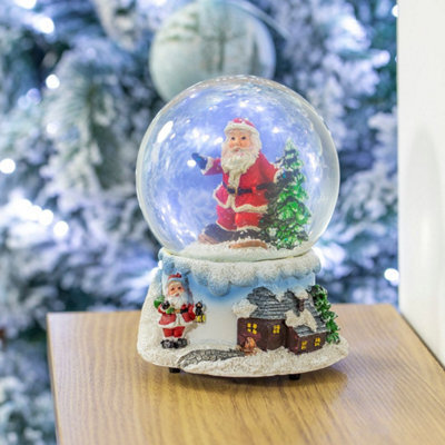 The Christmas Workshop 70779 Musical Snow Globe With Snowboarding Santa Design - image 1