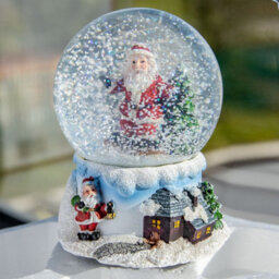 The Christmas Workshop 70779 Musical Snow Globe With Snowboarding Santa Design - thumbnail 6