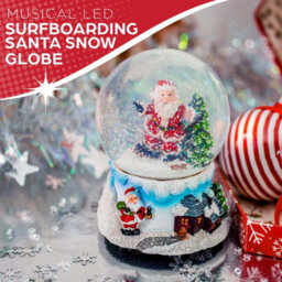 The Christmas Workshop 70779 Musical Snow Globe With Snowboarding Santa Design - thumbnail 9