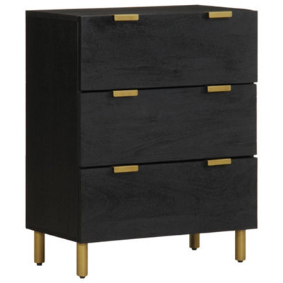 Berkfield Sideboard Black 60X33X75 Cm Engineered Wood - image 1