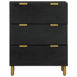 Berkfield Sideboard Black 60X33X75 Cm Engineered Wood - thumbnail 3