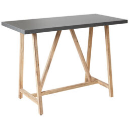 Beliani Bistro Set With Cushions Talamone Acacia Wood Grey - thumbnail 9