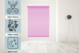 Caecus Blinds Made To Measure Blackout Roller Blind Pink 210Cm - thumbnail 2