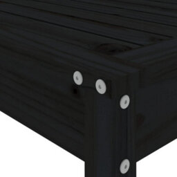 Berkfield 5 Piece Garden Bar Set Black Solid Wood Pine - thumbnail 7