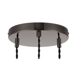 Cosylyte Marlo 3 Light Modern Smoky Glass Pendant Light - Matt Black Base - thumbnail 9