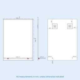 Nes Home Bowen 500 X 700 Straight Corner Mirror With Glass Shelf - thumbnail 2