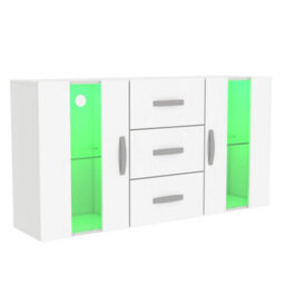 Lassic Vida Designs Astro White 2 Door 3 Drawer Led Sideboard Storage Cabinet Cupboard - thumbnail 9