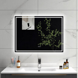 Sline 1000X600mm Bluetooth Bathroom Led Mirror,dimmable 3 Colors, Anti-Fog Mirrors Ip44 Rated,horizontal/vertical - thumbnail 1