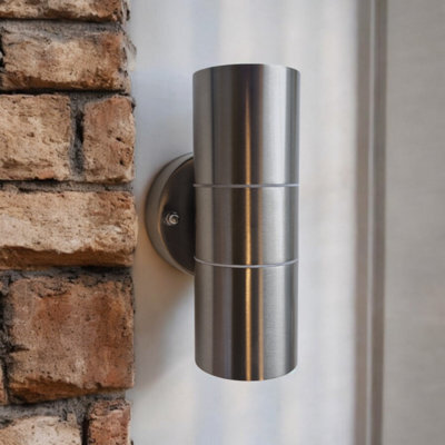 Lighting Legends Silver Outdoor Wall Mounted Stainless Steel Up & Down Led Light - image 1