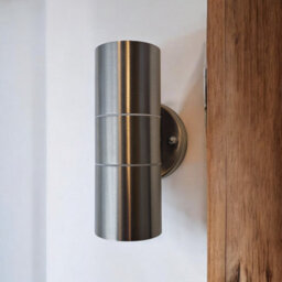 Lighting Legends Silver Outdoor Wall Mounted Stainless Steel Up & Down Led Light - thumbnail 2