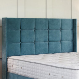 Divan Base Direct Plush Teal Platform Top Divan Bed Base 5Ft King Size With 2 Drawers + Sicily Strutted Headboard - thumbnail 3