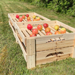 Selections Traditional Wooden Apple Storage Tray Rack (Set Of 4)