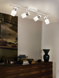 Stylish Chrome Plated Wall Light With 4 Adjustable Spots And Gu10 Bulbs - thumbnail 3