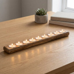 Garden Greatness Relica Long Mango Wood Tealight Holder