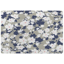 Benjamin Tate Design Grey Purple & White Flowers Special Soft Home Rug - thumbnail 1